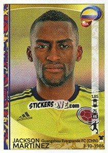 Cromo Jackson Martínez - Copa América Centenario. USA 2016 - Panini