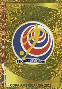 Sticker Emblema Costa Rica - Copa América Centenario. USA 2016 n. 62 - Panini