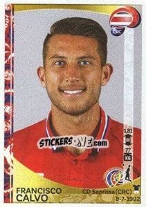 Sticker Francisco Calvo - Copa América Centenario. USA 2016 n. 67 - Panini