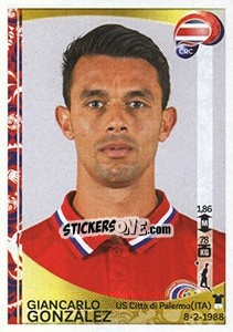 Cromo Giancarlo González - Copa América Centenario. USA 2016 - Panini