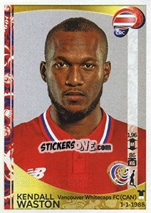 Sticker Kendall Waston - Copa América Centenario. USA 2016 n. 74 - Panini