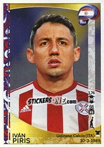 Sticker Iván Piris - Copa América Centenario. USA 2016 - Panini