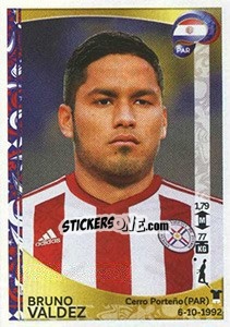 Sticker Bruno Valdez - Copa América Centenario. USA 2016 n. 95 - Panini