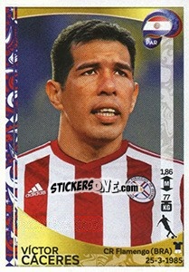 Sticker Víctor Cáceres - Copa América Centenario. USA 2016 - Panini