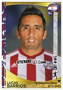 Sticker Lucas Barrios - Copa América Centenario. USA 2016 n. 107 - Panini