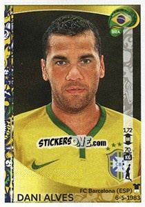 Sticker Dani Alves - Copa América Centenario. USA 2016 n. 116 - Panini
