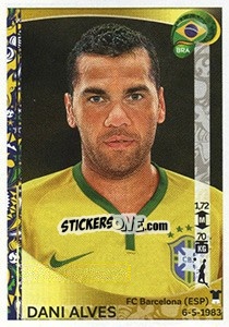 Sticker Dani Alves - Copa América Centenario. USA 2016 - Panini