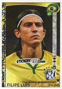 Sticker Filipe Luis - Copa América Centenario. USA 2016 - Panini