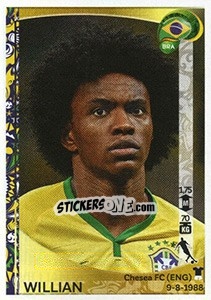 Sticker Willian - Copa América Centenario. USA 2016 n. 122 - Panini