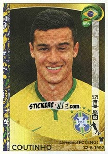 Cromo Coutinho - Copa América Centenario. USA 2016 - Panini