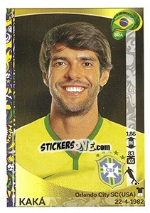 Sticker Kaká - Copa América Centenario. USA 2016 n. 130 - Panini