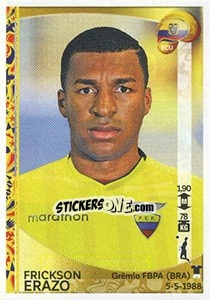 Sticker Frickson Erazo - Copa América Centenario. USA 2016 n. 140 - Panini