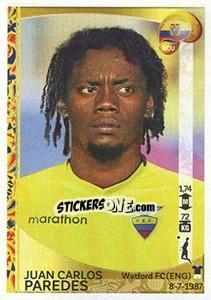 Sticker Juan Carlos Paredes - Copa América Centenario. USA 2016 n. 141 - Panini