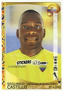 Sticker Segundo Castillo - Copa América Centenario. USA 2016 n. 146 - Panini