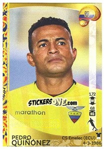 Figurina Pedro Quiñónez - Copa América Centenario. USA 2016 - Panini