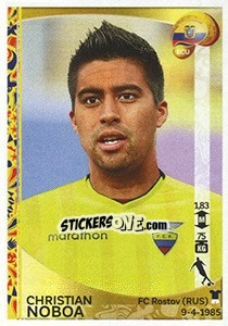 Cromo Christian Noboa - Copa América Centenario. USA 2016 - Panini