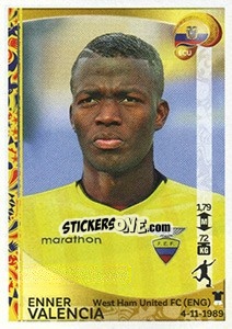 Sticker Enner Valencia - Copa América Centenario. USA 2016 n. 157 - Panini