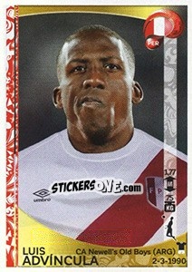 Sticker Luis Advíncula - Copa América Centenario. USA 2016 n. 187 - Panini
