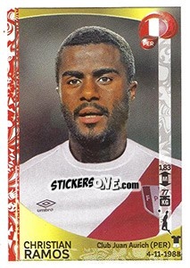Sticker Christian Ramos - Copa América Centenario. USA 2016 n. 190 - Panini