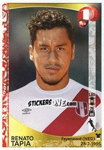 Sticker Renato Tapia - Copa América Centenario. USA 2016 n. 195 - Panini