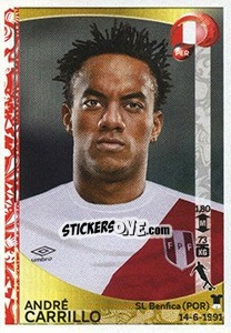 Sticker André Carrillo - Copa América Centenario. USA 2016 n. 197 - Panini