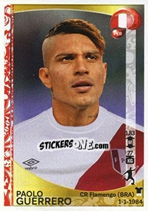 Sticker Paolo Guerrero - Copa América Centenario. USA 2016 n. 203 - Panini