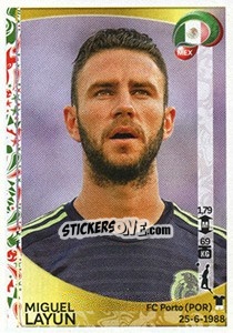 Figurina Miguel Layún - Copa América Centenario. USA 2016 - Panini