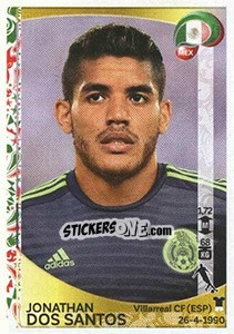 Sticker Jonathan Dos Santos - Copa América Centenario. USA 2016 n. 223 - Panini