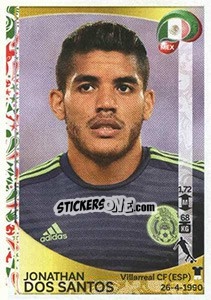 Figurina Jonathan Dos Santos - Copa América Centenario. USA 2016 - Panini