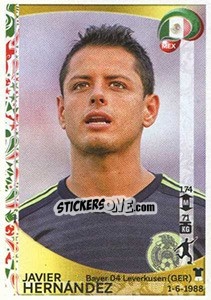 Cromo Javier Hernández - Copa América Centenario. USA 2016 - Panini