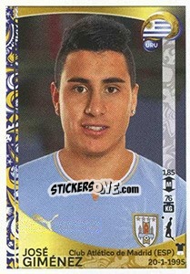 Sticker José Giménez - Copa América Centenario. USA 2016 n. 241 - Panini