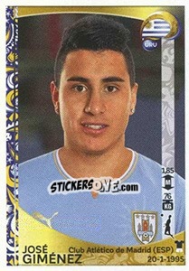 Cromo José Giménez - Copa América Centenario. USA 2016 - Panini