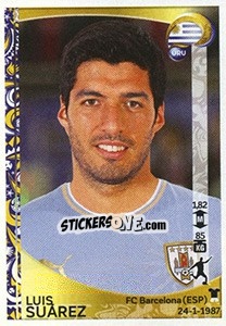 Sticker Luis Suárez - Copa América Centenario. USA 2016 n. 253 - Panini