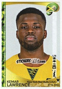 Figurina Kemar Lawrence - Copa América Centenario. USA 2016 - Panini