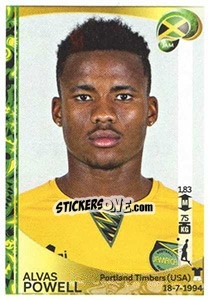Sticker Alvas Powell - Copa América Centenario. USA 2016 n. 264 - Panini