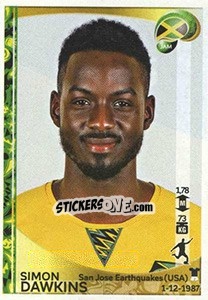 Sticker Simon Dawkins - Copa América Centenario. USA 2016 - Panini