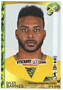 Sticker Giles Barnes - Copa América Centenario. USA 2016 - Panini