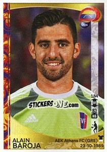 Sticker Alain Baroja - Copa América Centenario. USA 2016 - Panini