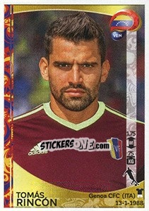 Sticker Tomás Rincón - Copa América Centenario. USA 2016 n. 294 - Panini