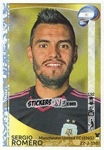 Sticker Sergio Romero - Copa América Centenario. USA 2016 - Panini