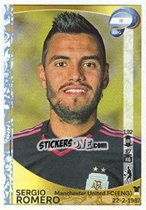 Cromo Sergio Romero - Copa América Centenario. USA 2016 - Panini