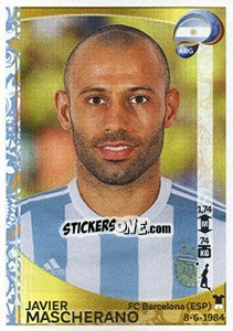 Sticker Javier Mascherano - Copa América Centenario. USA 2016 n. 314 - Panini