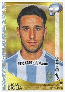 Figurina Lucas Biglia - Copa América Centenario. USA 2016 - Panini