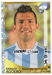 Sticker Sergio Agüero - Copa América Centenario. USA 2016 n. 320 - Panini