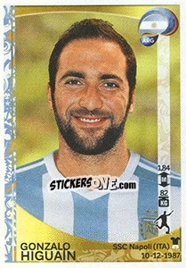 Sticker Gonzalo Higuaín - Copa América Centenario. USA 2016 n. 324 - Panini