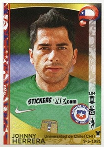 Cromo Johnny Herrera - Copa América Centenario. USA 2016 - Panini