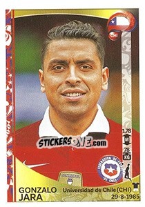 Sticker Gonzalo Jara - Copa América Centenario. USA 2016 - Panini