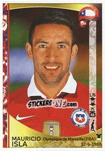 Figurina Mauricio Isla - Copa América Centenario. USA 2016 - Panini