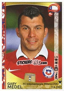 Sticker Gary Medel - Copa América Centenario. USA 2016 n. 336 - Panini