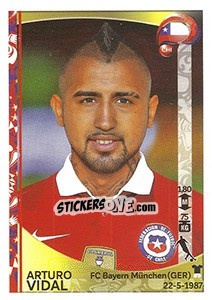 Sticker Arturo Vidal - Copa América Centenario. USA 2016 n. 339 - Panini